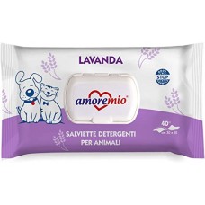 Salviette detergenti per cani e gatti Lavanda 40 pz.